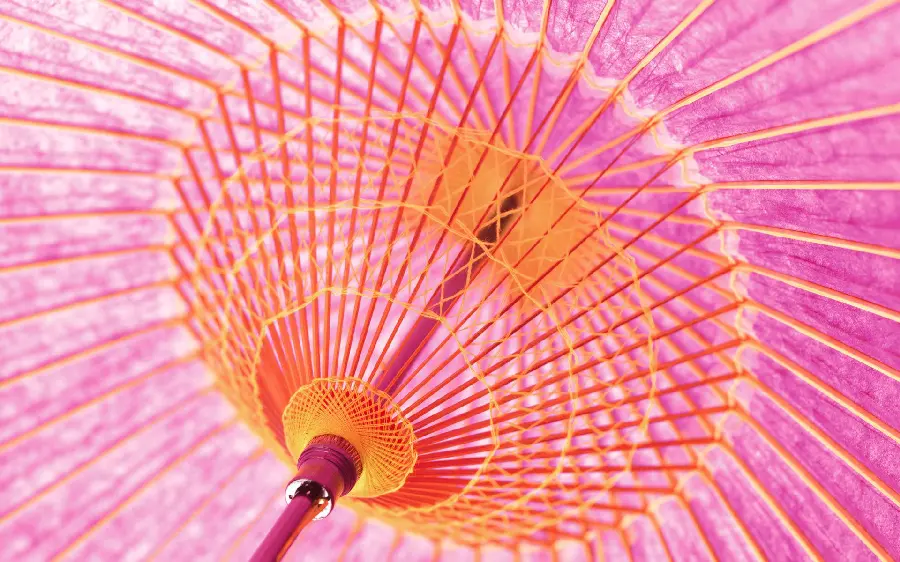 Background image of a traditional Japanese pink girl's umbrella