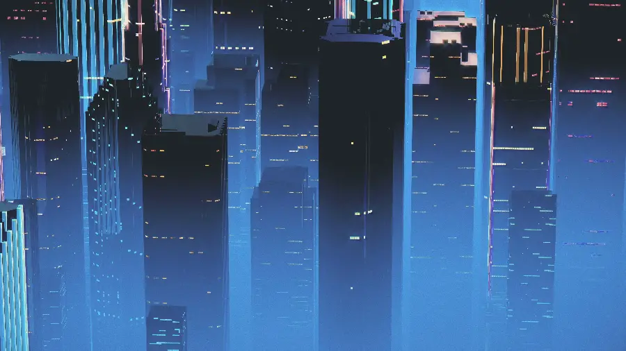 Minimalist building wallpaper for use in the animation industry Construction