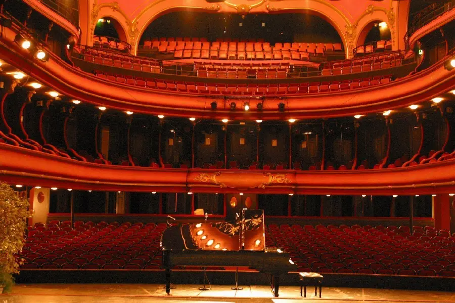 Download the image of the theater Large theater ready for piano performance