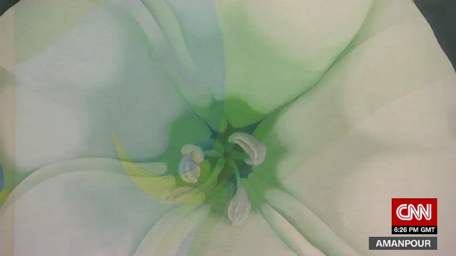 Download photo of the painting of Georgia O'Keeffe, an American female painter