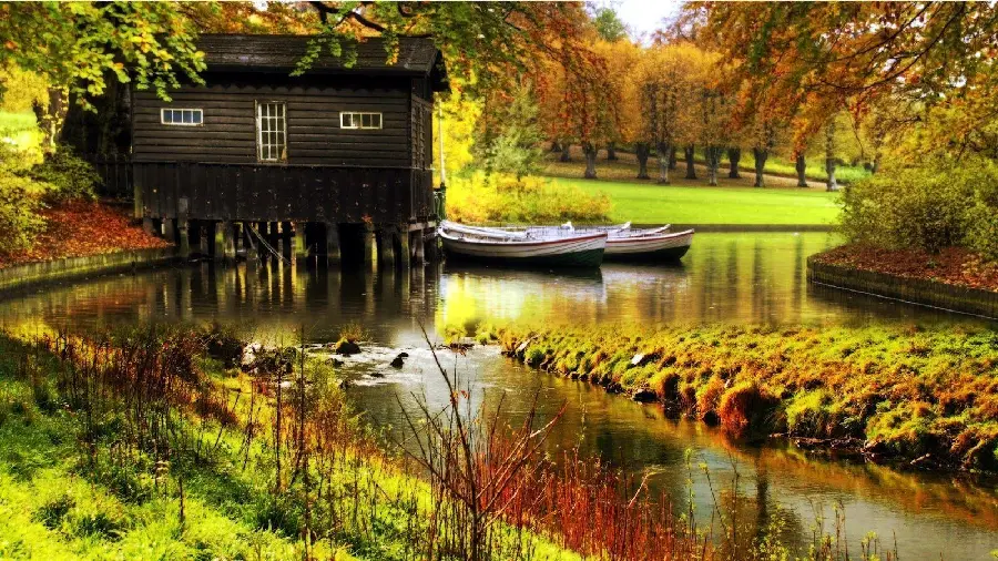 High quality view of the breathtaking lake landscape and nature