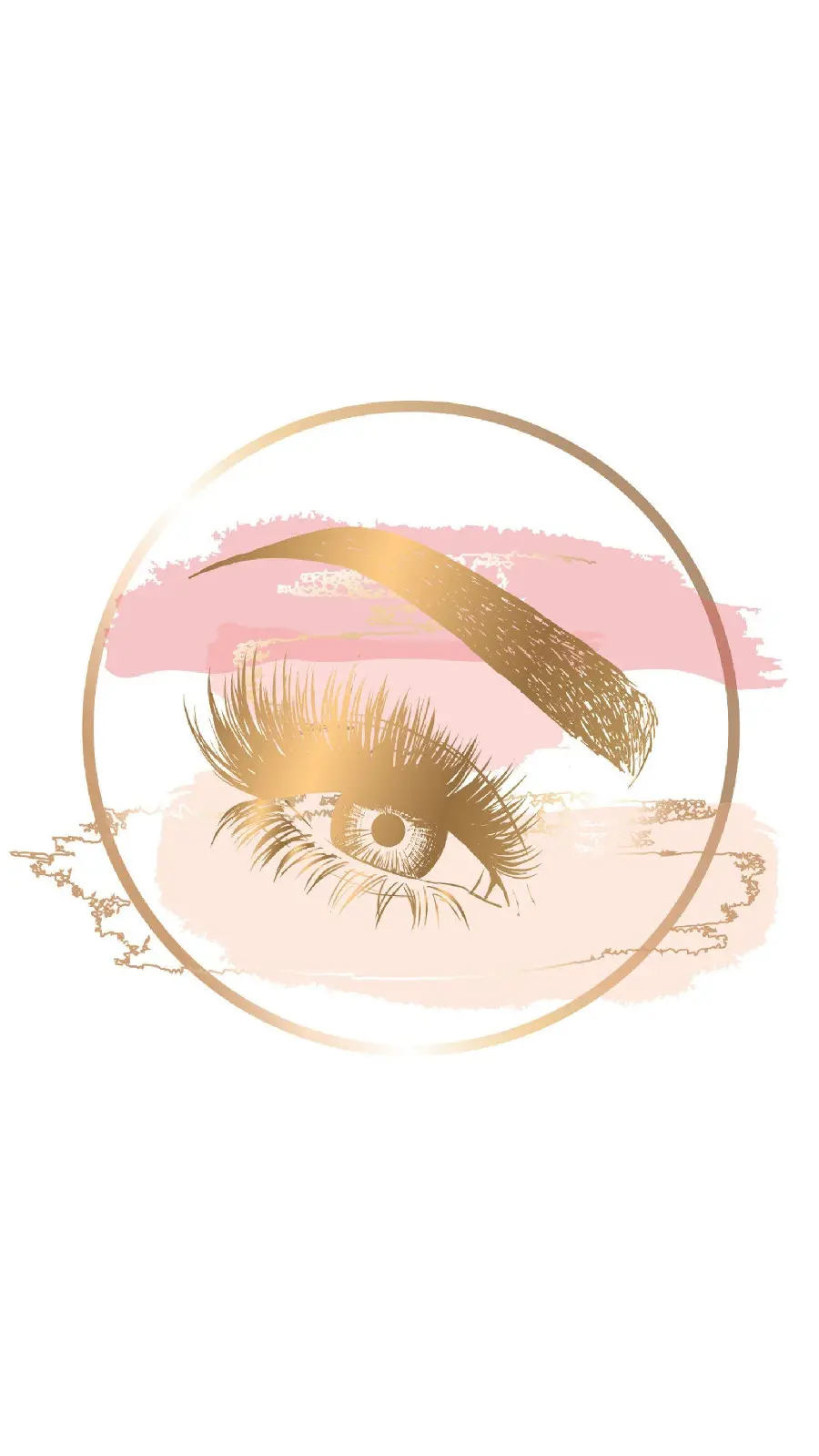 Eyelash extension highlight cover for logo creation and design