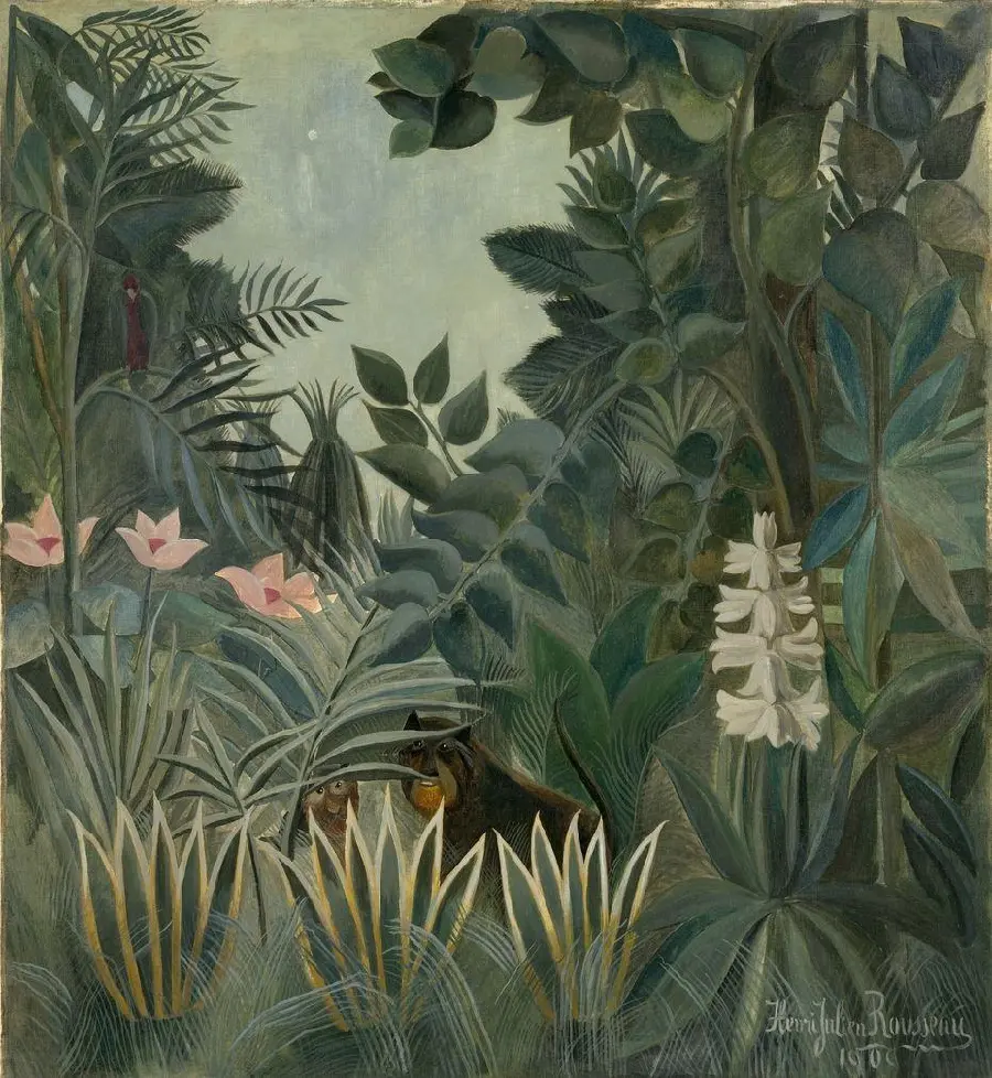 Full HD photo of the painting The Jungle by Henri Rousseau