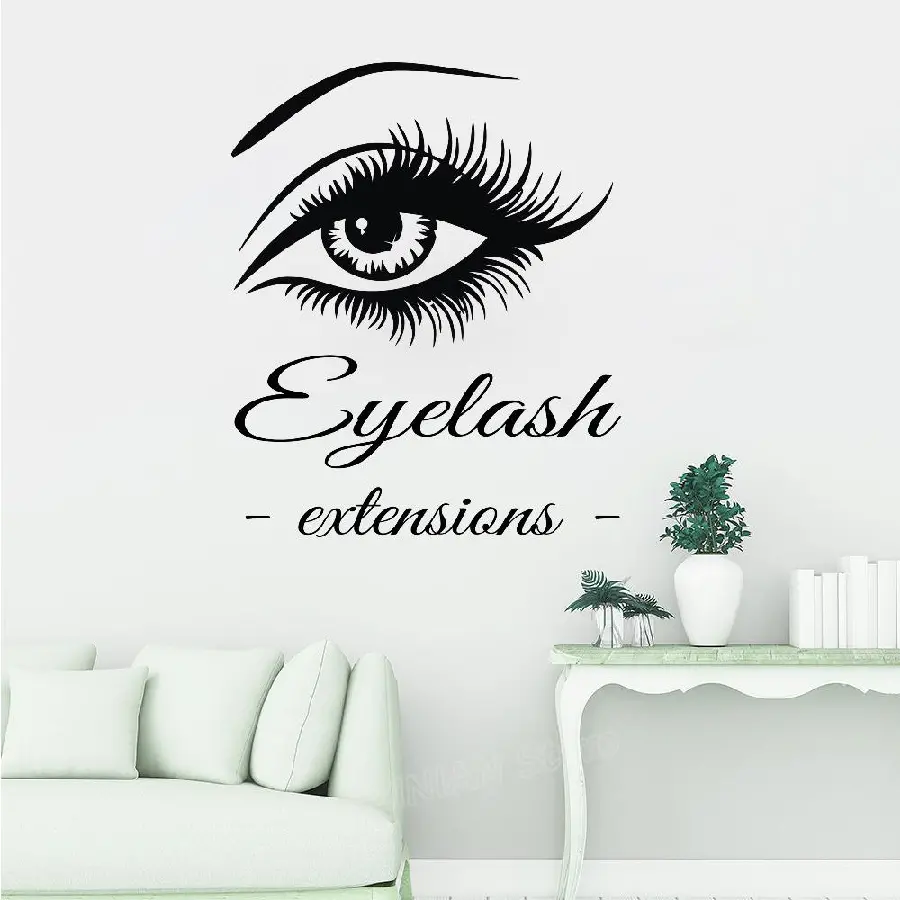 High-quality image of eyelash extensions and extensions for poster printing 