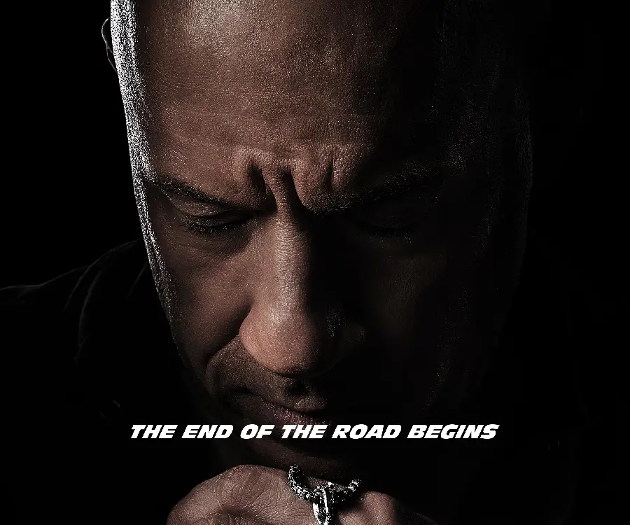 Image of the famous Fast and Furious character begins with the text The end of the road