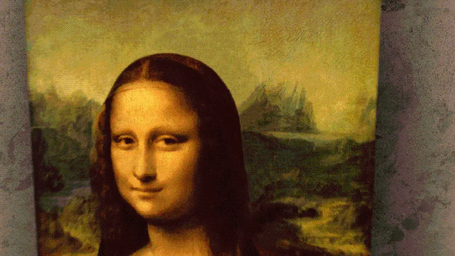The most beautiful picture of the famous painting Mona Lisa or the smile of the Gioconda