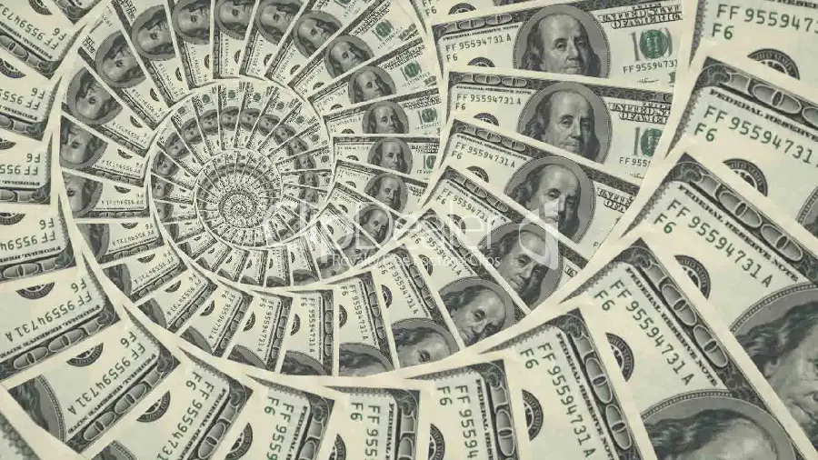 The Most Interesting Spiral Design Picture of US Dollar Money and Banknotes