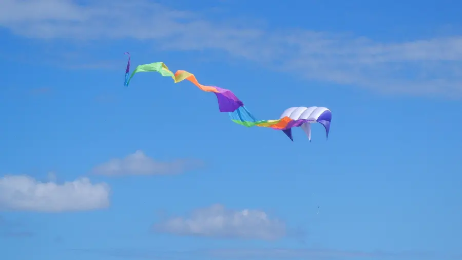 Simple and Cute Background with a Cool Kite Flying Celebration