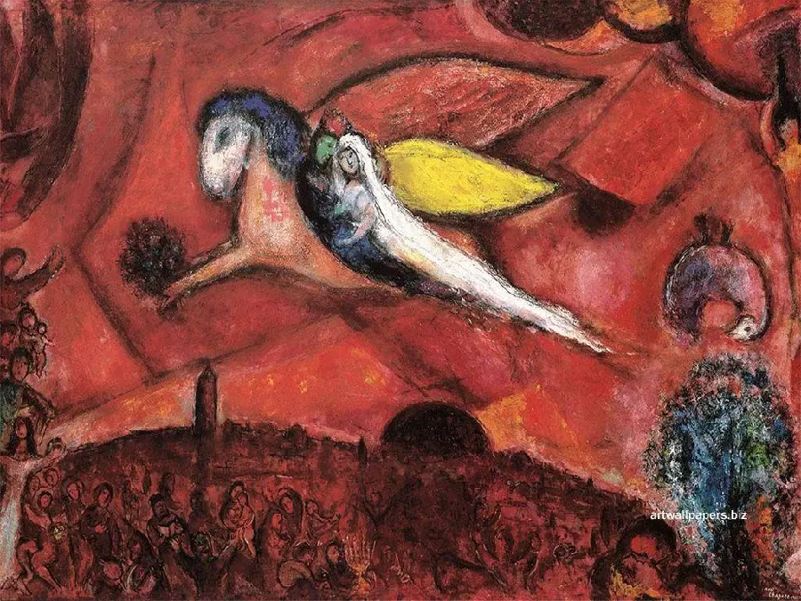 Marc Chagall Painting Stock Flying Horse Free 