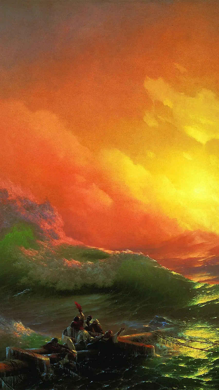 The most beautiful classic painting of sunset scenery for iPhone phones