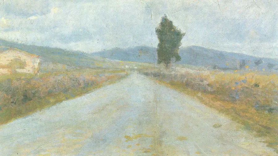 The Tuscan Road Art Print by Amedeo Modigliani