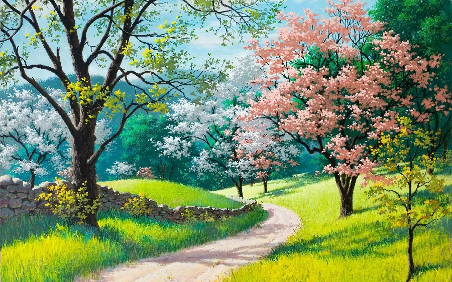 Photo of the most beautiful nature painting for background and poster printing 
