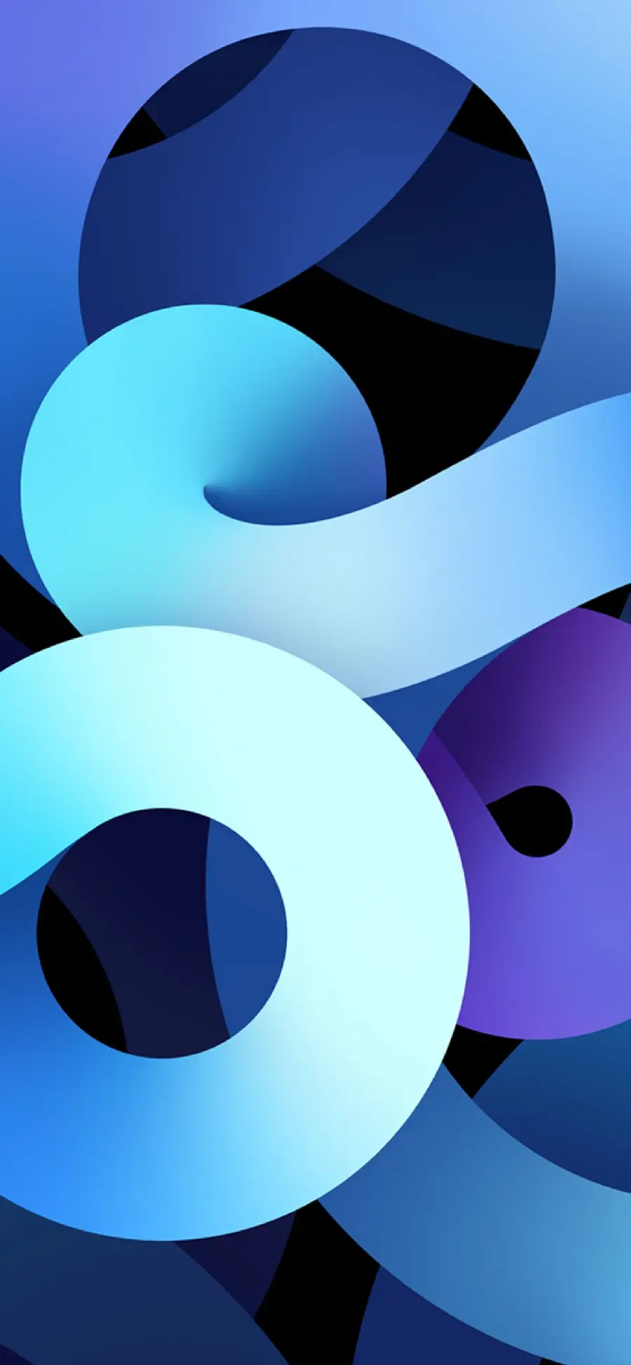 Wallpaper for iPhone 15 in blue and purple theme