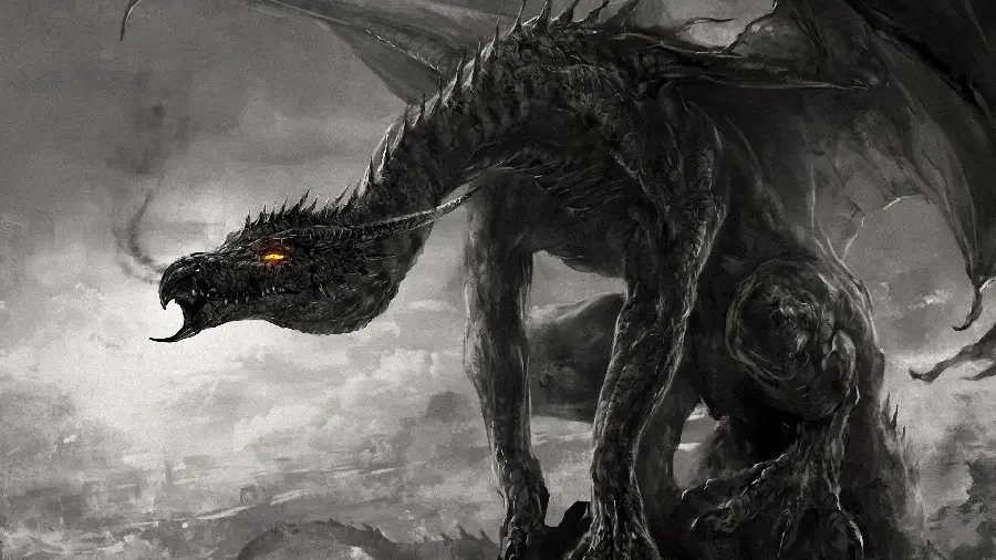 The scariest and most dangerous dragon species full HD photo 