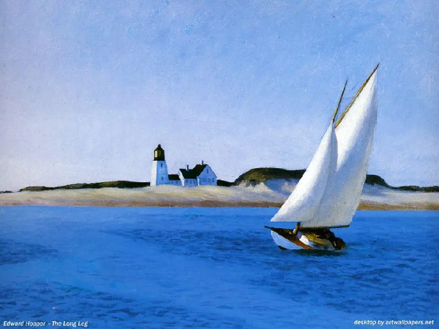 Painting The Long Leg, circa 1930 - Edward Hopper Realism Style