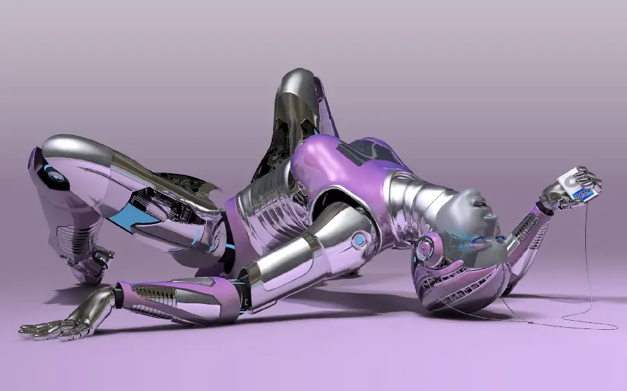 Interesting and spectacular robot and iron man girl wallpaper with a simple background