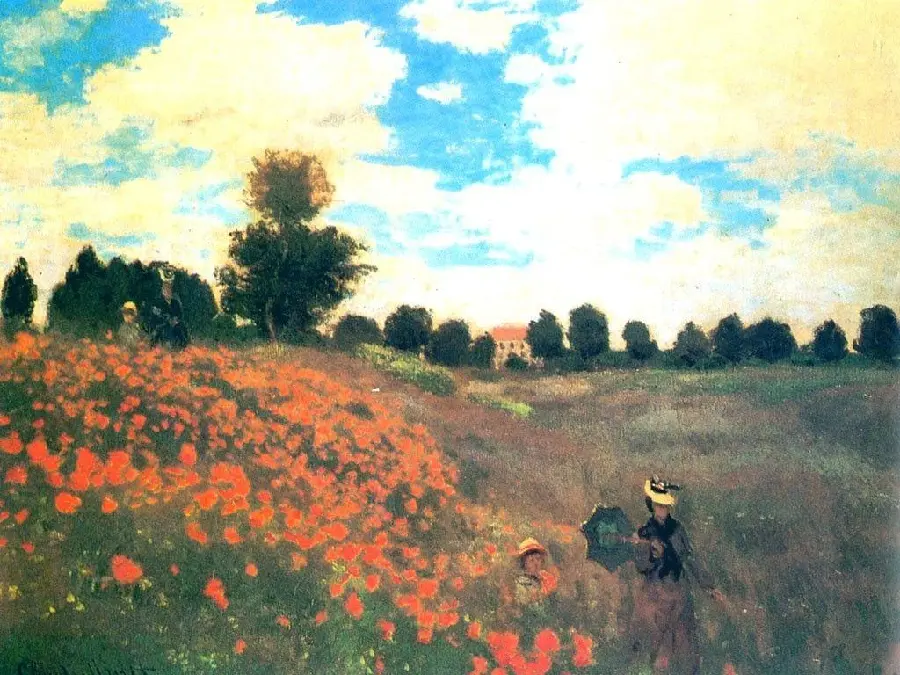 Painting Poppy Field, Summer Celebration | by Kim Vertout Oil 1873