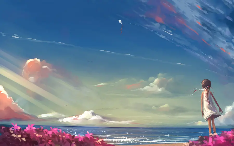 Download animated graphic photo of a kite flying in full HD quality 