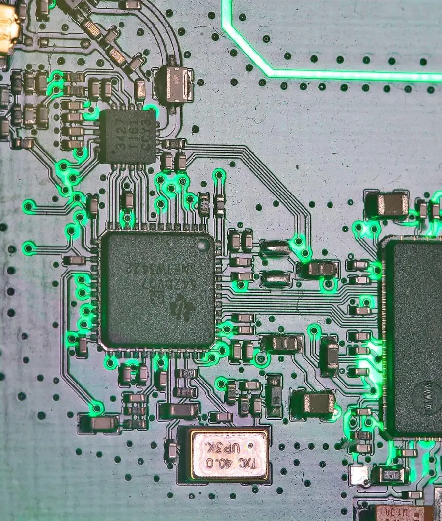 Interesting and Spectacular Image of Motherboard or Computer Hardware Part
