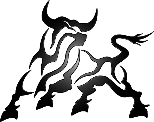 Download PNG photo of a new tattoo model and a Spanish wild bull tattoo design