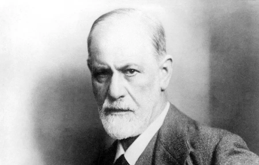 Black and white photo of Sigmund Freud, Austrian psychologist and neurologist 