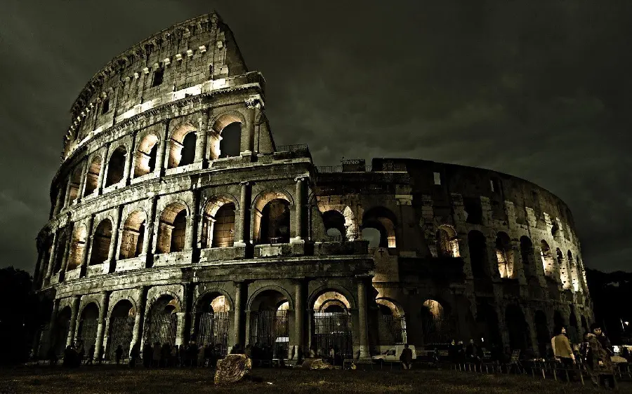 Classic, old and scary architecture image with a black background