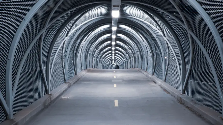Photo of the most beautiful architectural design of a road tunnel with the highest quality
