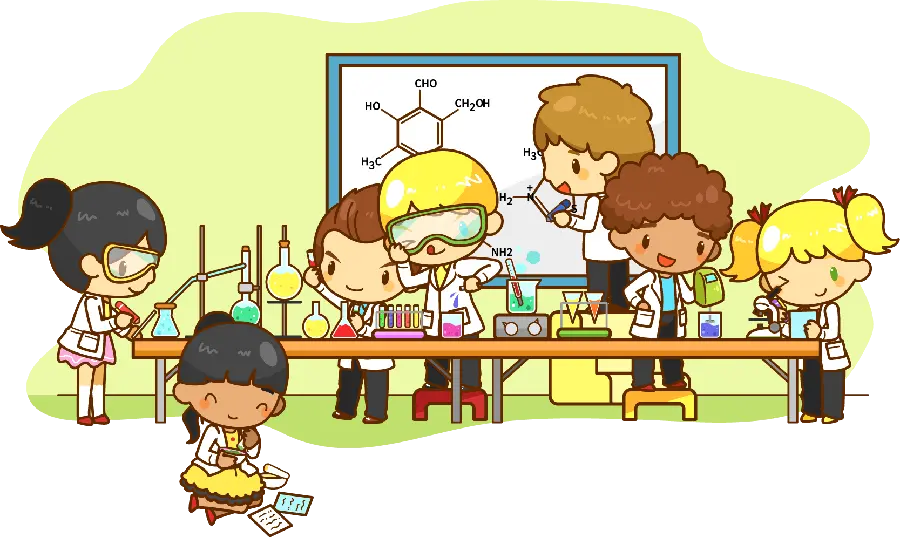Download free and high-quality png photo of a chemistry class graphic design 