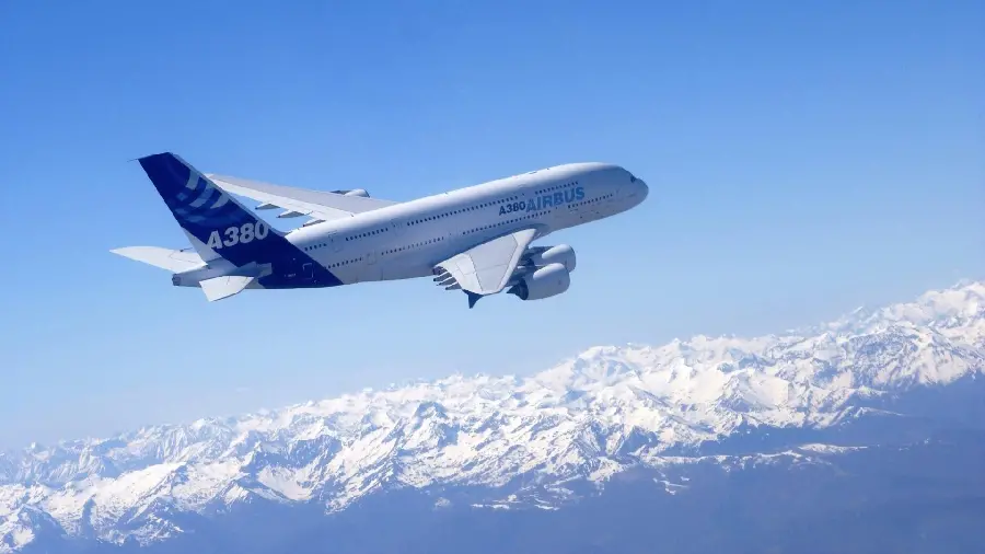 Download the background photo of a plane flying in the sky