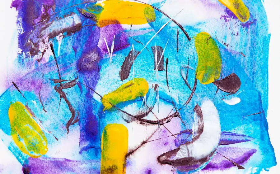 Expressionism Acrylic Oil Painting Abstract Static Colorful