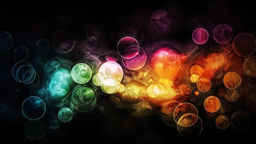 Colored Bubbles Photo HD Abstract Modern Art 