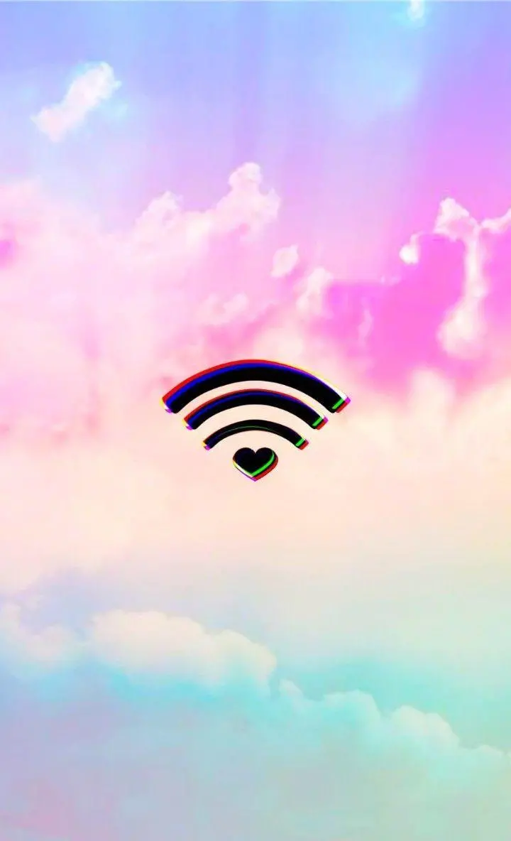 Broadband background with colorful background of wireless network Wi-Fi modem 