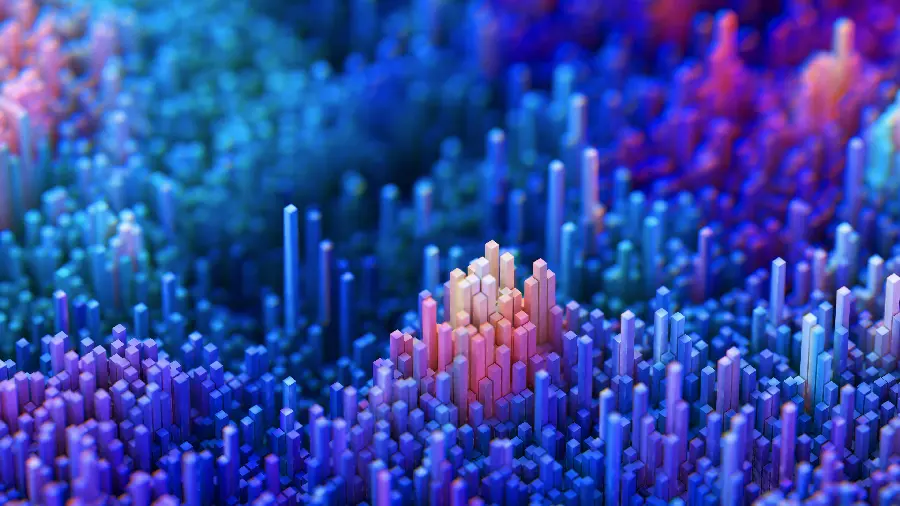 3D image with special and interesting texture for widescreen monitor