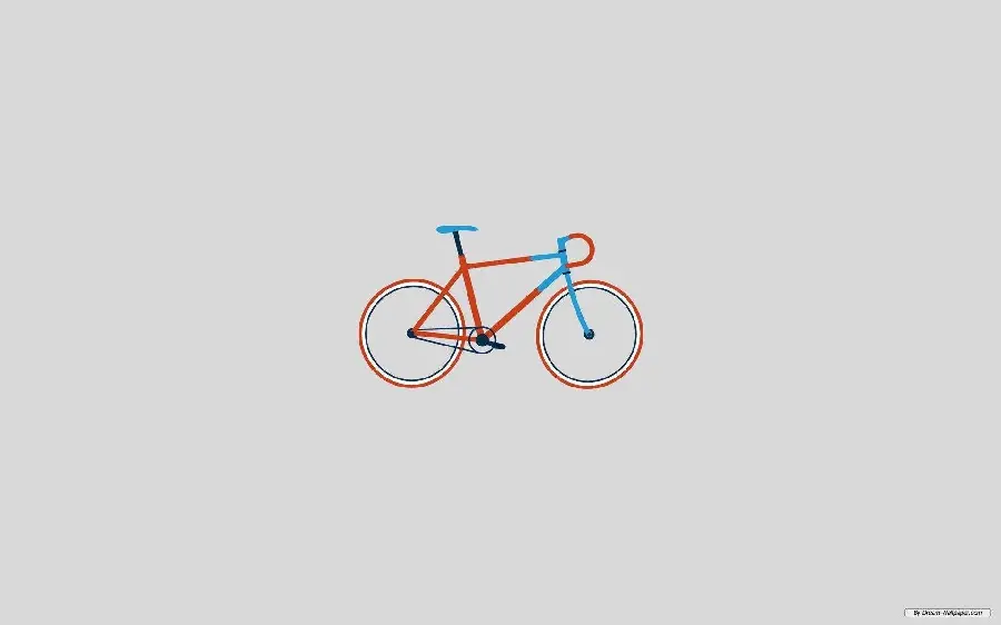 Cute and small minimalist bicycle stock photo suitable for poster printing