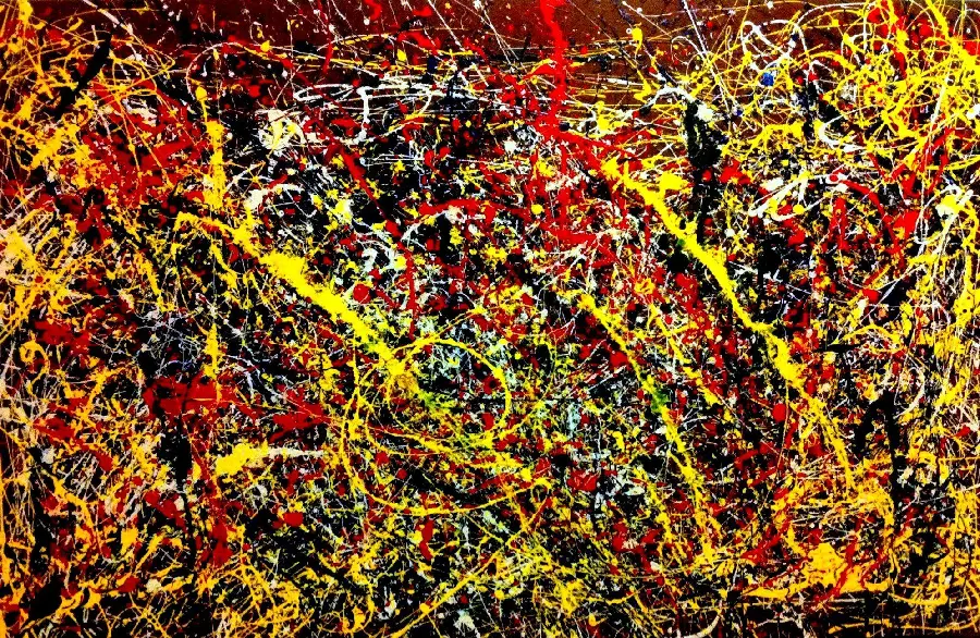 Wall painting work No. 1 Jackson Pollock's Pause painting