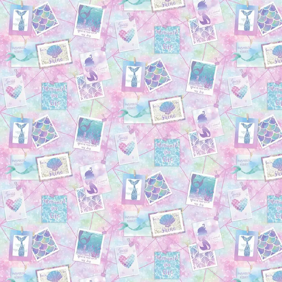 Cute Glitter Mermaid Wallpaper for Girls