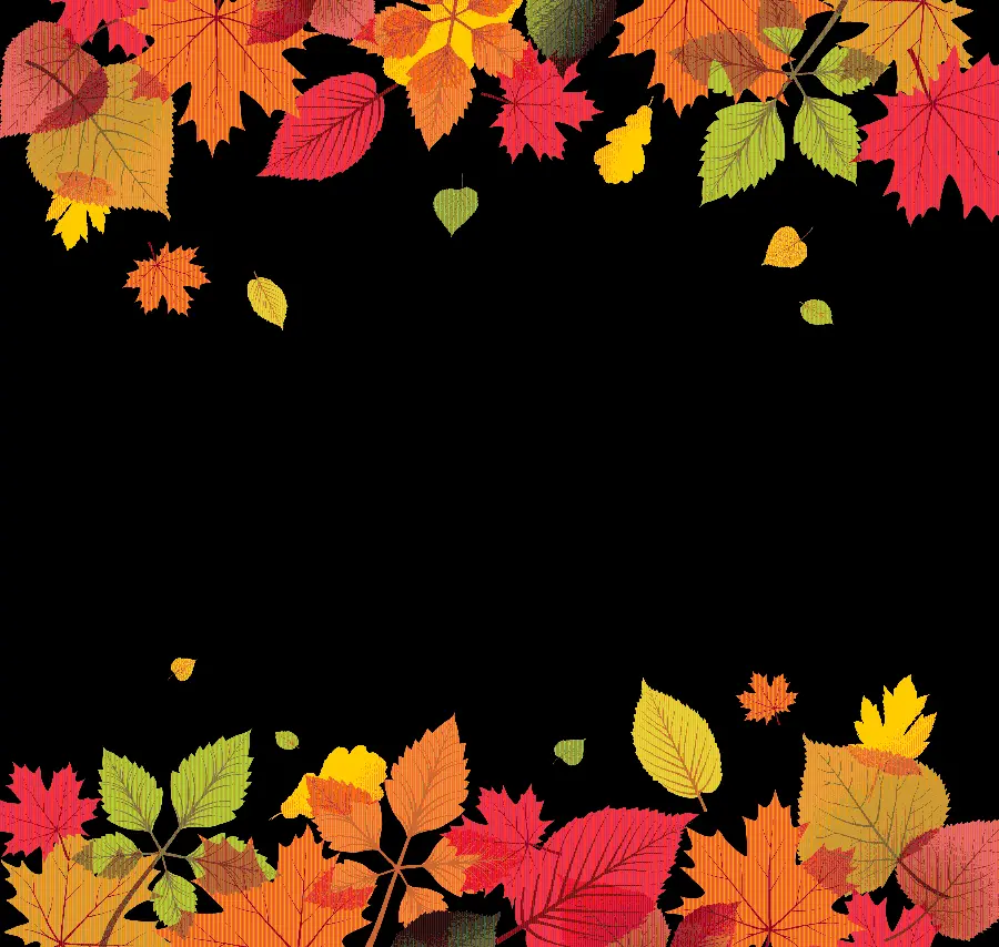 Download PNG graphic image and autumn text box with black background 