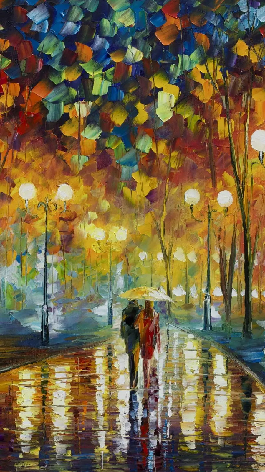 The most dreamy classic painting of the old style with oil paint for the iPhone background