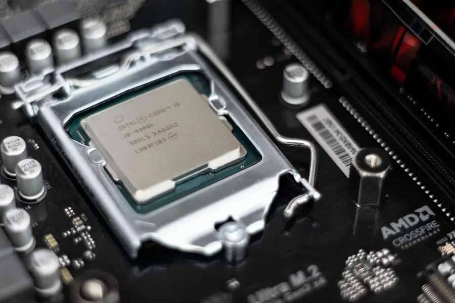 Engineering photo of computer hardware and computer details