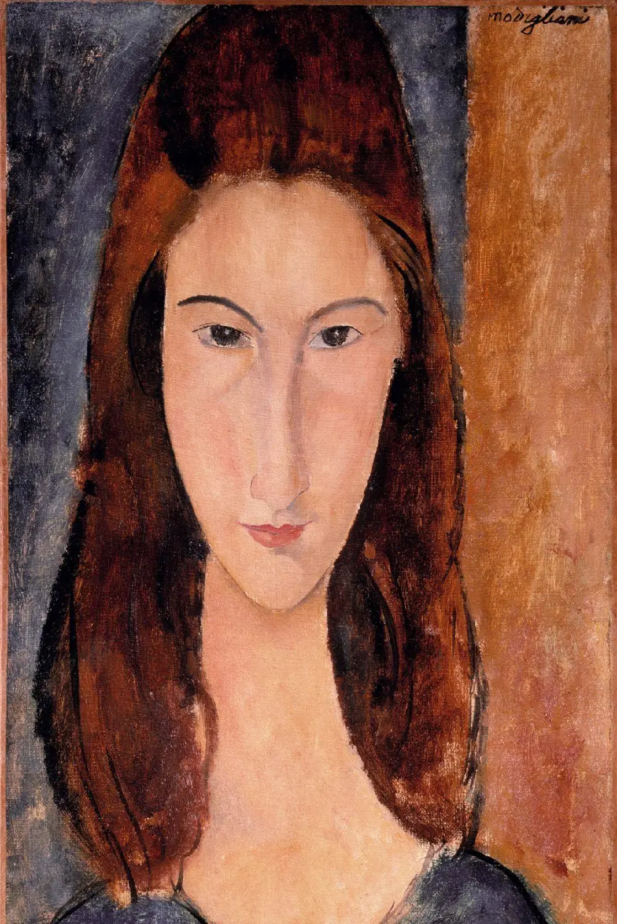 Portrait of Jeanne by Amedeo Modigliani hebuterne