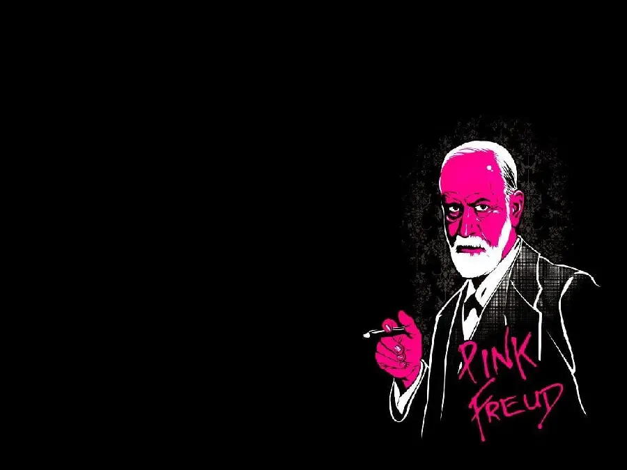 Graphic drawing of Sigmund Freud for wallpaper and Telegram profile 
