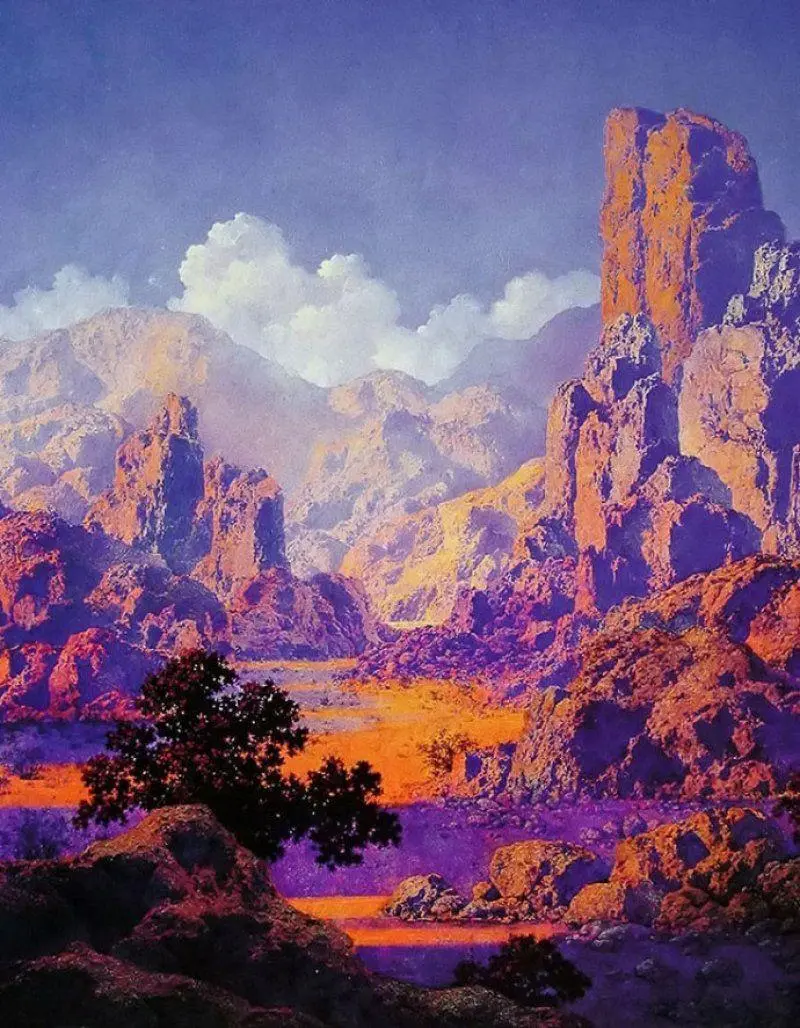 Image of Maxfield Parrish's artwork for your phone background 