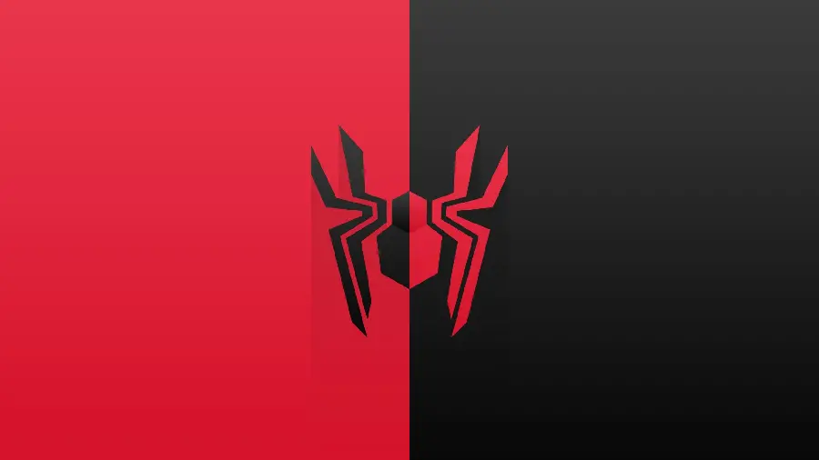 The most mysterious edited image of the Spider-Man logo and emblem 