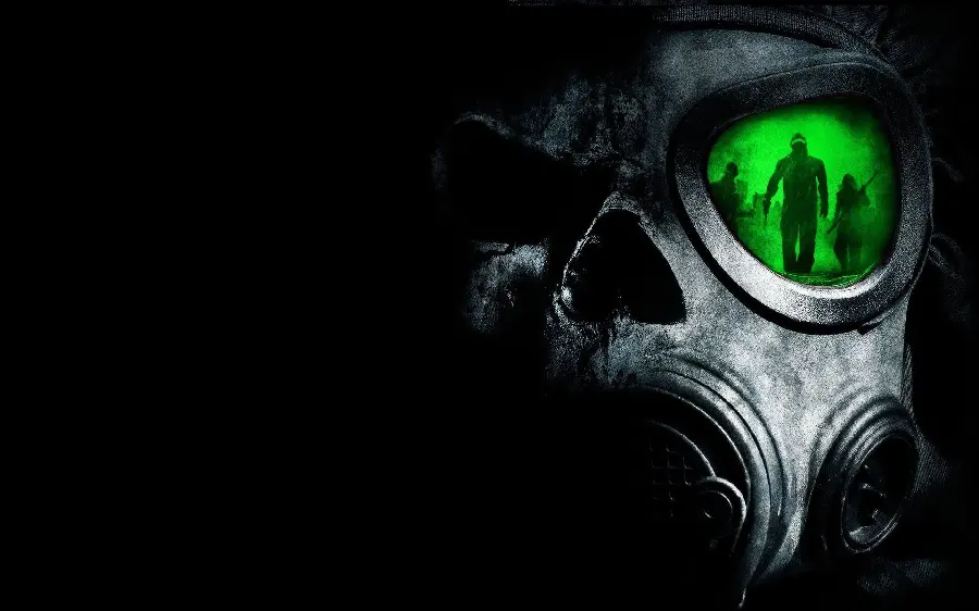 Download a stupid and scary profile photo of a human skull with green eyes