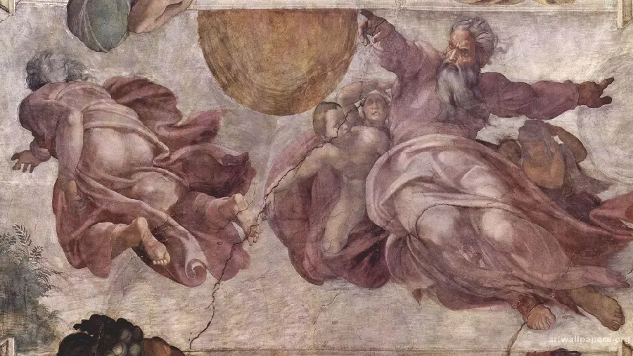 Download the mural and painting of the Day of Judgment by Michelangelo