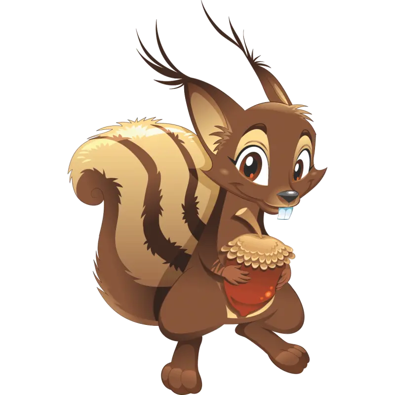 Download high quality png and cropped cartoon squirrel png image