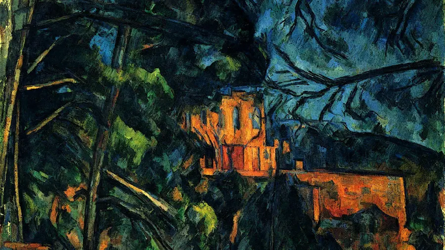 Stock of the painting of Chateau Noir by Paul Cezanne