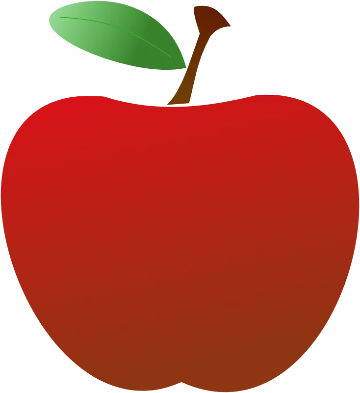 Simple PNG graphic png image of a red apple cut out without a background