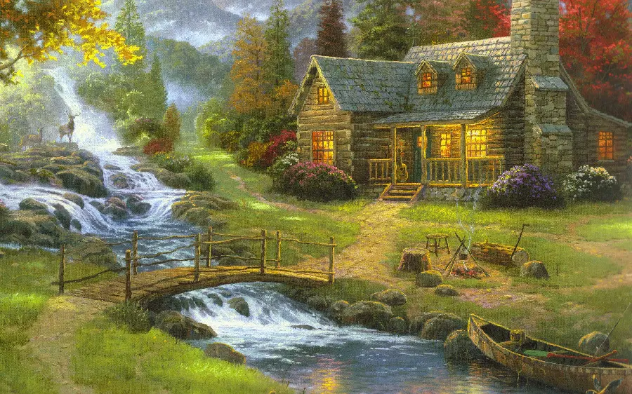 Free download of beautiful and lush nature painting stock photos for printing