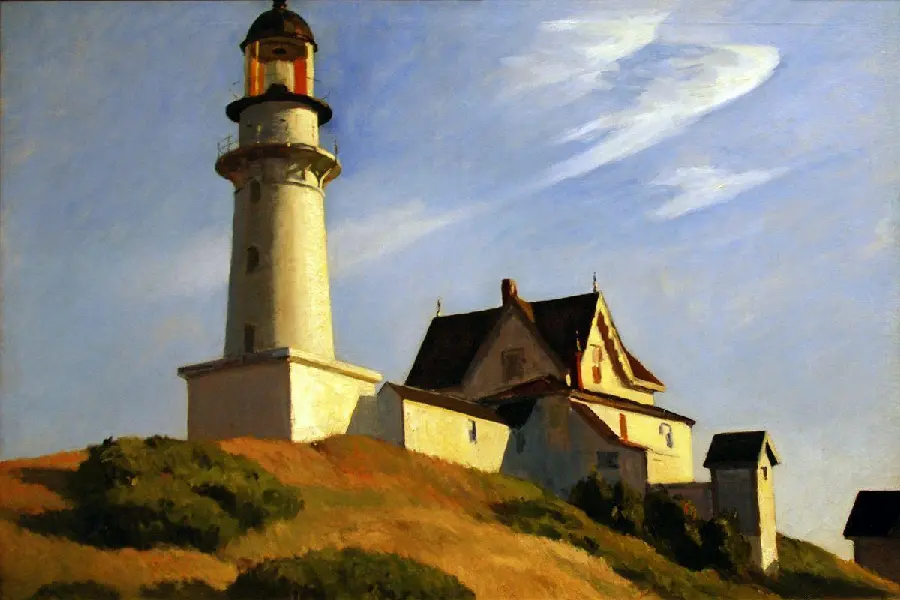 Lighthouse Painting in Two Lights - Edward Hopper - Mont Blanc Gallery